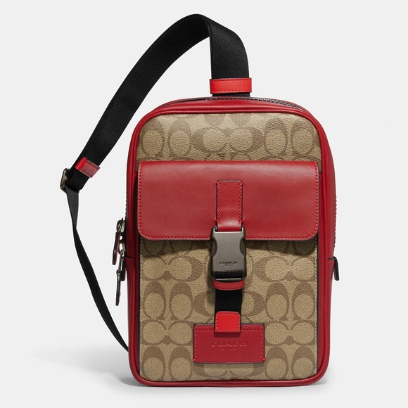 Coach Mens Track Pack in Signature - Picture 1 of 5